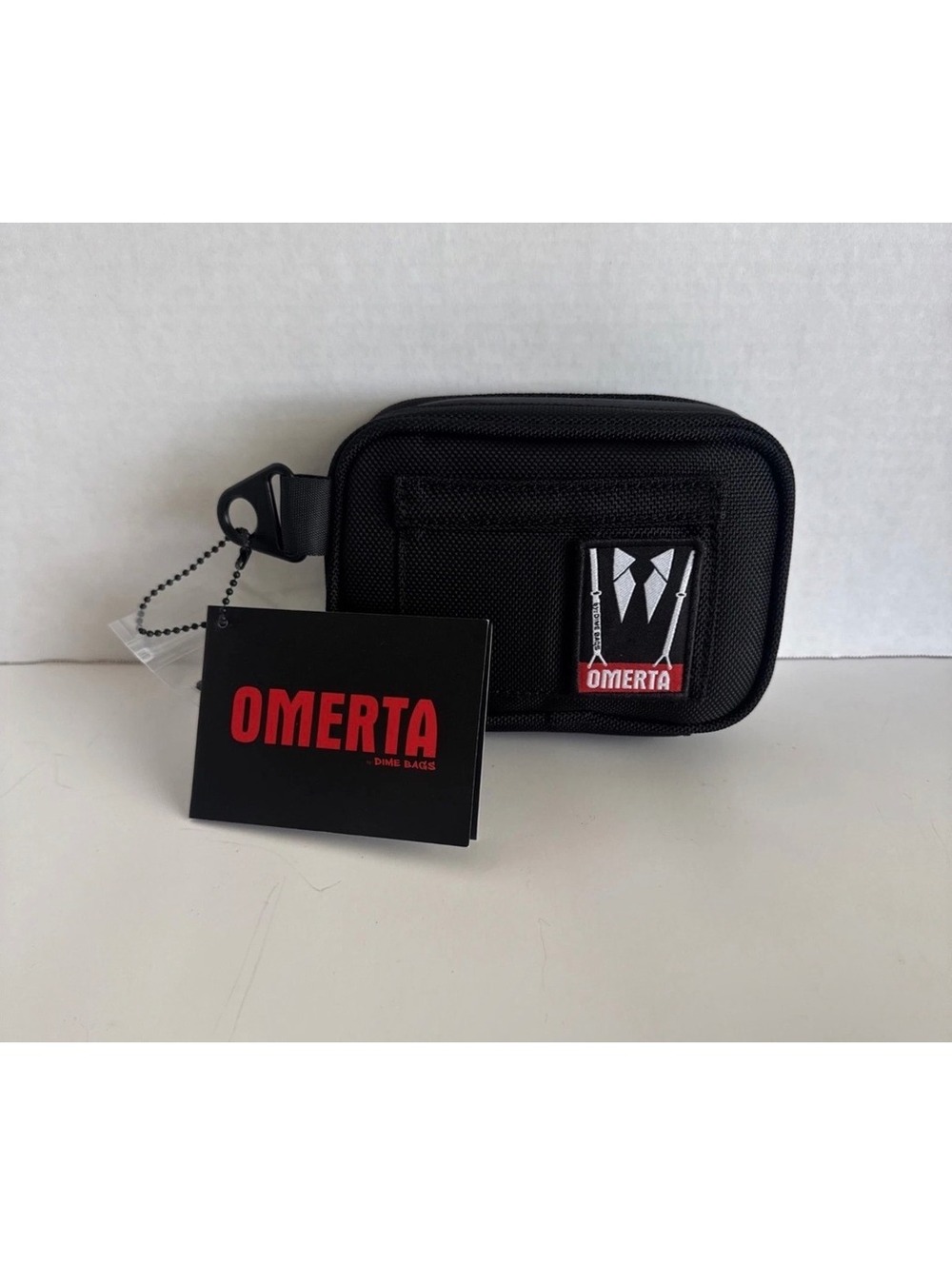 Omerta Black Waist Pack Dime Bag with Multiple Compartments